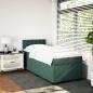 Preview: Boxspringbett mit Matratze Dunkelgrün 90x200 cm Samt