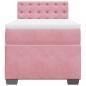 Preview: Boxspringbett mit Matratze Rosa 100x200 cm Samt