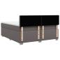 Preview: Boxspringbett mit Matratze Grau 180x200 cm Kunstleder