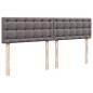Preview: Boxspringbett mit Matratze Grau 180x200 cm Kunstleder