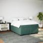 Preview: Boxspringbett mit Matratze Dunkelgrün 140x200 cm Samt