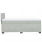 Preview: Boxspringbett mit Matratze Hellgrau 80x200 cm Samt