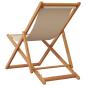 Preview: Strandstühle 2 Stk. Klappbar Beige Stoff und Massivholz