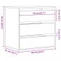 Preview: Kommode Sonoma-Eiche 60x41x58 cm Holzwerkstoff