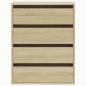 Preview: Kommode Sonoma-Eiche 60x41x76 cm Holzwerkstoff