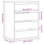 Preview: Kommode Sonoma-Eiche 60x41x76 cm Holzwerkstoff