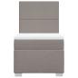 Preview: Boxspringbett mit Matratze Taupe 90x200 cm Stoff