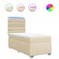 Preview: Boxspringbett mit Matratze Creme 100x200 cm Stoff