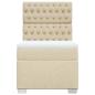 Preview: Boxspringbett mit Matratze Creme 100x200 cm Stoff