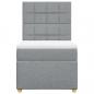 Preview: Boxspringbett mit Matratze Hellgrau 80x200 cm Stoff