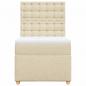 Preview: Boxspringbett mit Matratze Creme 80x200 cm Stoff