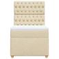 Preview: Boxspringbett mit Matratze Creme 90x190 cm Stoff