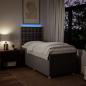 Preview: Boxspringbett mit Matratze Taupe 90x190 cm Stoff