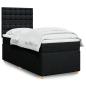 Preview: ARDEBO.de - Boxspringbett mit Matratze Schwarz 90x200 cm Stoff