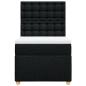 Preview: Boxspringbett mit Matratze Schwarz 90x200 cm Stoff