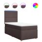 Preview: Boxspringbett mit Matratze Dunkelbraun 100x200 cm Stoff