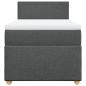 Preview: Boxspringbett mit Matratze Dunkelgrau 90x200 cm Stoff