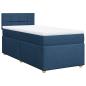 Preview: Boxspringbett mit Matratze Blau 90x200 cm Stoff
