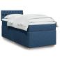 Preview: ARDEBO.de - Boxspringbett mit Matratze Blau 90x200 cm Stoff