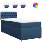 Preview: Boxspringbett mit Matratze Blau 90x200 cm Stoff