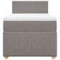 Preview: Boxspringbett mit Matratze Taupe 100x200 cm Stoff