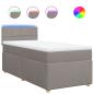 Preview: Boxspringbett mit Matratze Taupe 100x200 cm Stoff