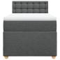 Preview: Boxspringbett mit Matratze Dunkelgrau 100x200 cm Stoff