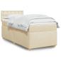 Preview: ARDEBO.de - Boxspringbett mit Matratze Creme 100x200 cm Stoff