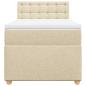 Preview: Boxspringbett mit Matratze Creme 100x200 cm Stoff