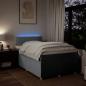 Preview: Boxspringbett mit Matratze Hellgrau 120x190 cm Stoff