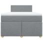 Preview: Boxspringbett mit Matratze Hellgrau 120x190 cm Stoff