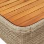 Preview: 3-tlg. Bistro-Set mit Kissen Beige Poly Rattan