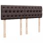 Preview: Boxspringbett mit Matratze Dunkelbraun 140x200 cm Stoff