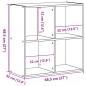 Preview: Bücherregal Schwarz 68,5x32x68,5 cm Holzwerkstoff