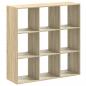 Preview: Bücherregal Sonoma-Eiche 102x32x102 cm Holzwerkstoff