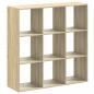 Preview: Bücherregal Sonoma-Eiche 102x32x102 cm Holzwerkstoff
