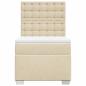 Preview: Boxspringbett mit Matratze Creme 100x200 cm Stoff