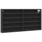 Preview: Vitrinenschrank Schwarz 100x8,5x50 cm Holzwerkstoff