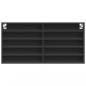 Preview: Vitrinenschrank Schwarz 100x8,5x50 cm Holzwerkstoff