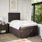 Preview: Boxspringbett mit Matratze Dunkelbraun 120x190 cm Stoff