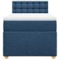 Preview: Boxspringbett mit Matratze Blau 90x200 cm Stoff