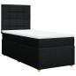 Preview: Boxspringbett mit Matratze Schwarz 100x200 cm Stoff