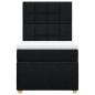 Preview: Boxspringbett mit Matratze Schwarz 100x200 cm Stoff