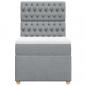 Preview: Boxspringbett mit Matratze Hellgrau 100x200 cm Stoff