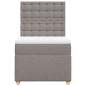 Preview: Boxspringbett mit Matratze Taupe 100x200 cm Stoff