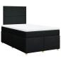 Preview: Boxspringbett mit Matratze Schwarz 120x190 cm Stoff