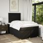 Preview: Boxspringbett mit Matratze Schwarz 120x190 cm Stoff