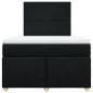 Preview: Boxspringbett mit Matratze Schwarz 120x190 cm Stoff
