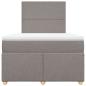 Preview: Boxspringbett mit Matratze Taupe 120x190 cm Stoff