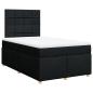 Preview: Boxspringbett mit Matratze Schwarz 120x190 cm Stoff